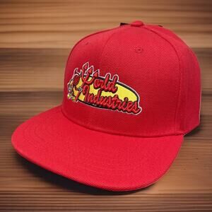 World Industries Skateboard Snapback Hat Cap Flameboy Willy Red 90s Vintage NEW